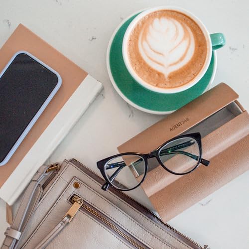 Eyeglass and Sunglass 2-Compartment Travel Case - color: Brown