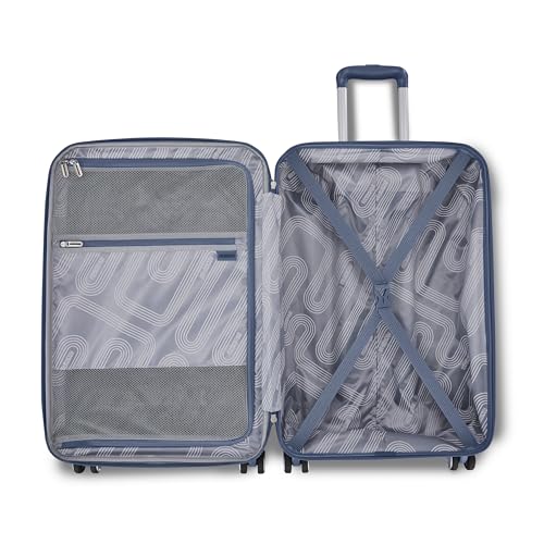 American Tourister Stratum 3.0 Large 28-Inch Spinner, Airline Approved, Durable Hardside Luggage, Expands 1.5", RightHeight™ Adjustable Handle, Elemental Blue - color: Elemental Blue, size: Large - Checked