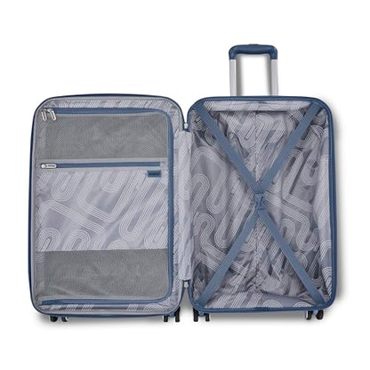 American Tourister Stratum 3.0 Carry-On Spinner, Airline Approved, Durable Hardside Luggage, Expands 1.5", RightHeight™ Adjustable Handle, Elemental Blue - color: Elemental Blue, size: Carry-On