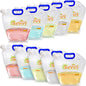 Premium Collapsible Water Container Bag, No-Leak, Freezable, Odorless, Flat Folding, BPA Free Food Grade Clear Plastic Storage bottle for Sports Outdoors Camping Hiking Backpack 1.3/2.6 Gallon