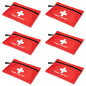 Red First Aid Bag Empty First Aid Kit Empty Waterproof First Aid Pouch Small Mini for First Aid Kits Pack Emergency Hiking Backpacking Camping Travel Car Cycling (Red, 7.9x5.5 6 Pack) - color: Red, size: 7.9x5.9 Inch (Pack of 6)