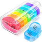 AUVON Pill Box 2 Times a Day, Weekly Pill Organizer AM PM with 7 Daily Pocket Case to Hold Vitamin, Medicine, Medication, and Supplement - color: Clear