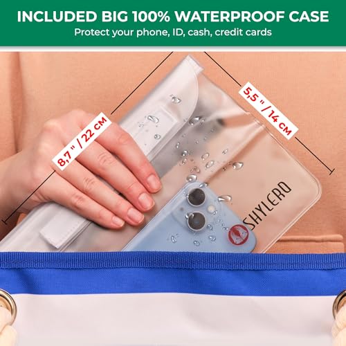 Beach Bag and Pool Bag Has Cooler Pocket, 7 Pockets Total, Zip Top. Family Size Waterproof Beach Tote - color: Navy Blue Cuttlefish