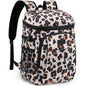Tuwubi Cooler Backpack 35/42 Cans, Backpack Coolers Insulated Leak Proof for Men Women, Waterproof Soft Sided Lunch Camping Beach Travel Ice Chest Backpack Cooler Bag - color: Leopard Print, size: Medium