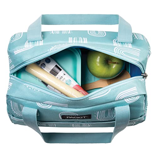 PackIt Freezable Hampton Lunch Bag, Desert Arch, Built with EcoFreeze Technology, Collapsible, Reusable, Zip Closure with Front Pocket and Shoulder Straps, Perfect for Tweens and Adults - color: Desert Arch