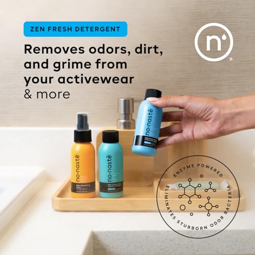 Nonaste Mini Travel Fresh Kit (3 Oz, Pack of 3) – TSA Approved Odor Eliminating Spray & Laundry Detergent Set Zen Fresh + Pure Clean – On-the-Go Odor Control for Travel, Gym & Outdoor Activities - size: 3 Fl Oz (Pack of 3)