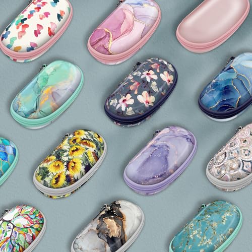 Fintie Sunglasses Case with Carabiner, Hard Shell Shockproof Sport Glasses Cases Travel Zipper Eyeglasses Holder, Cool Jade - color: Cool Jade