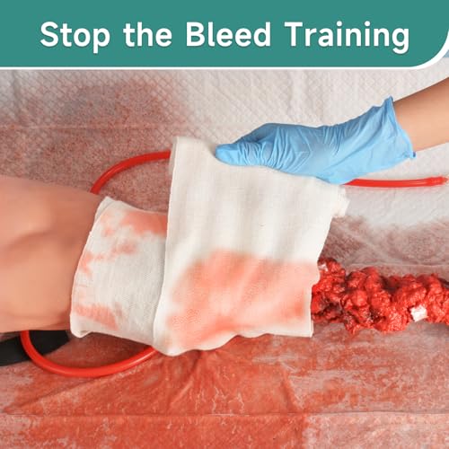 Wearable Wound Packing Leg Trainer, Partial Leg Amputated Simulation Kit for Medical Training, Emergency Trauma Assessment Practice Set - style: Leg