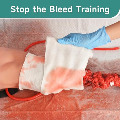 Wearable Wound Packing Leg Trainer, Partial Leg Amputated Simulation Kit for Medical Training, Emergency Trauma Assessment Practice Set - style: Leg