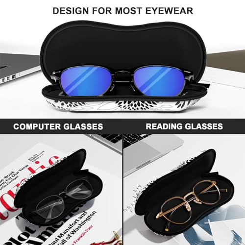 Sunglasses Soft Case, Ultra Light Portable Neoprene Zipper Glasses Case for Men Women - color: Abstract Flower