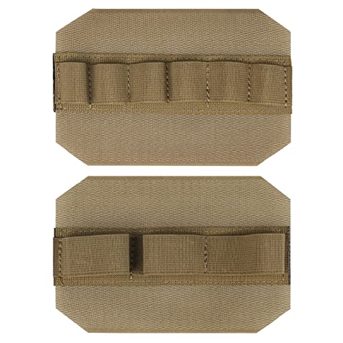 WYNEX Tactical Bag Insert Elastic Holder, Modular Elastic Loop Panel Hook and Loop Organizer Pouch Insert Attachment with Hook Backed Fastener for Backpack Accessories - color: Khaiki