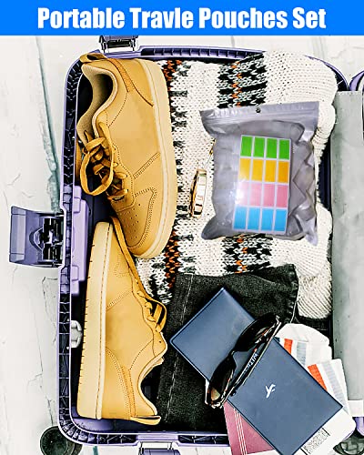 SEQUHITKU 17 Pack Travel Pouches for Toiletries,TSA Approved,Travel Size Portable Containers,Stand Up Pouch,Refillable Travel Accessories for Shampoo Conditioner Lotion Soap Liquids (B-17pcs) - size: B-17pcs