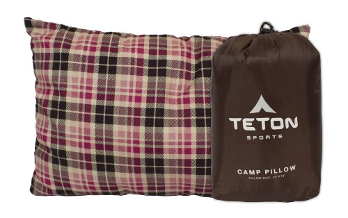Teton Sports Camp Pillow; Great for Travel, Camping and Backpacking; Washable, Brown - color: Brown