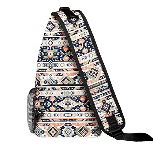 Boho Tribal Pattern Crossbody Bags for Women Men Trendy Sling Bag Backpack Casual Chest Bag Shoulder Strap - color: Color 16