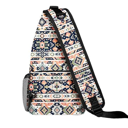 Boho Tribal Pattern Crossbody Bags for Women Men Trendy Sling Bag Backpack Casual Chest Bag Shoulder Strap - color: Color 16