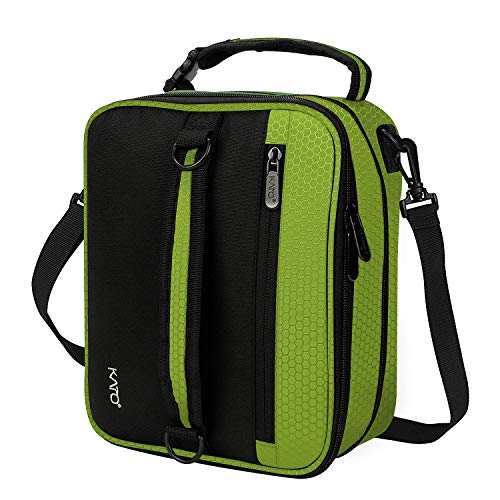 Tirrinia Expandable Insulated Lunch Bag for Men Women – Leakproof Reusable Cooler LunchBox for Kids & Adults with Shoulder Strap, Perfect for Work, School, Office, Travel,Green - color: Green