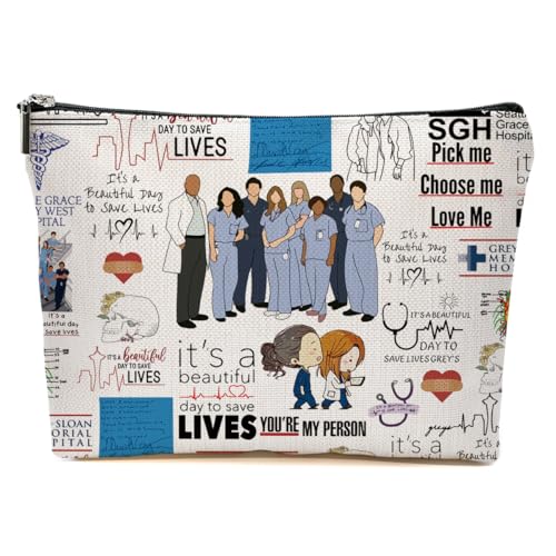 JIUWEIHU Funny Anatomy Fans Gift Makeup Bag, Merch Gifts Cosmetic Bags Travel Organizer Bag Makeup Pouch, Sister Birthday Christmas Merch Gifts for Women Mom Friend Sister - color: Multicolor 0082
