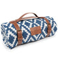 Komorebi Extra Large Picnic Blanket - 78” x 59” - Waterproof Outdoor Blanket, Foldable & Portable Sandproof Beach Blanket - Blue Travel Mat with Soft Cotton & Carry Handle - color: Blue