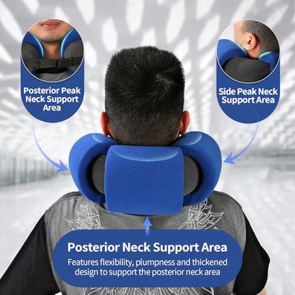3-Ring Memory Foam Travel Neck Pillow It has obtained a Patent. The Three Rings can be movably Adjusted to Provide Flexible Support for The Neck, Head, and Other Areas.Blue - color: Blue