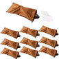 GONGKANGYUAN 10 Pack Shoe Bags for Travel Satin Fabric Shoe Bag with Drawstring for Men Women Travel Protecting Storing Shoes (Brown) - color: Brown