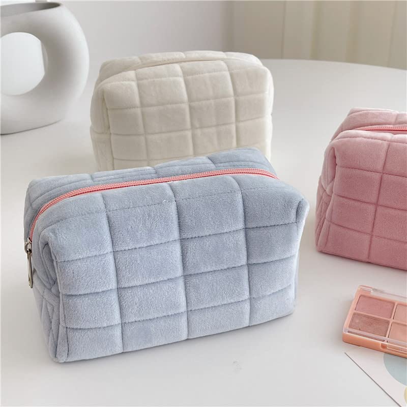 Small Cosmetic Bag Cute Makeup Bag Y2k Accessories Aesthetic Make Up Bag Y2k Purse Cosmetic Bag for Purse (white) - color: white