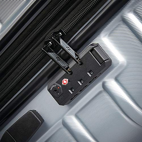 Samsonite Omni 2 Hardside 2 Piece Set - Includes Global Carry-On & Large Checked Suitcases - 360° Dual Spinner Wheels - Integrated TSA Lock & Expansion - Amazon Exclusive - Arctic Silver - color: Arctic Silver, size: 2-Piece Set (Carry-on/Large)