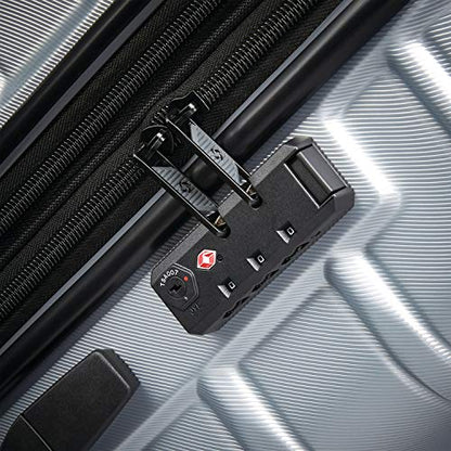 Samsonite Omni 2 Hardside 2 Piece Set - Includes Global Carry-On & Large Checked Suitcases - 360° Dual Spinner Wheels - Integrated TSA Lock & Expansion - Amazon Exclusive - Arctic Silver - color: Arctic Silver, size: 2-Piece Set (Carry-on/Large)