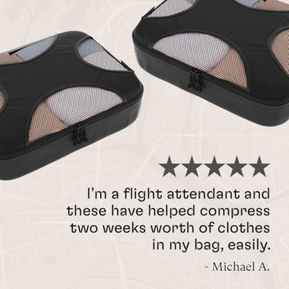 Shacke Packing Cubes for Travel 6 Set - Premium Luggage Organizer Bags - Versatile Travel Organizer for Women and Men - Optimized Packing Bags - Travel Essentials