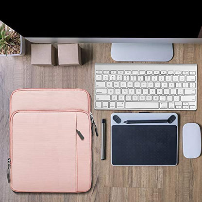MoKo 9-11 Inch Tablet Sleeve Bag Carrying Case with Storage Pockets Fits New 11-inch iPad Air M4 2026/iPad Pro M5, iPad Pro/A16 11, iPad Air 5/4th 10.9, iPad 9/8th 10.2, Tab S8/S9 11, Pink - color: Pink, size: 9-11 Inch