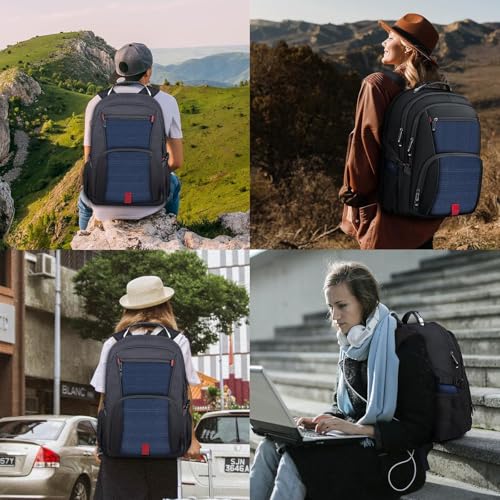 ANTERK Extra Large Backpack, Travel Laptop Backpack, Sturdy TSA Water Resistant 17.3 Inch Backpacks, Anti Theft Business Computer Backpacks Gifts for Men Women, Blue - color: Blue, size: 17 inch