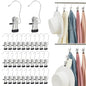 200PCS Boot Hangers Clips for Closet Stainless Steel Clothes Hooks Clip Laundry Hooks Clothes Pins Hanging Clips Portable Clip Hangers Clothespins Hanger for Wardrobe Organization
