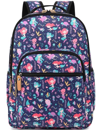 Leaper Water-resistant Mermaid Laptop Backpack School Travel Bag Bookbags Satchel Purple - color: Purple-mermaid [8005up], size: X-Large