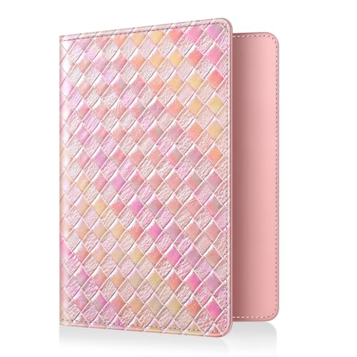FINTIE Passport Holder, Slim Travel Wallet RFID Blocking Card Case Cover Passport Cover Protector Essentials with Credit Card Slots for Women/Men | Slim - color: Iridescale