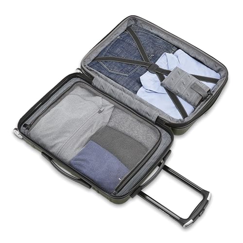 Samsonite Omni 2 Hardside 2 Piece Set - Includes Global Carry-On & Large Checked Suitcases - 360° Dual Spinner Wheels - Integrated TSA Lock & Expansion - Amazon Exclusive - Vita Olive - color: Vita Olive, size: 2-Piece Set (Carry-on/Large)