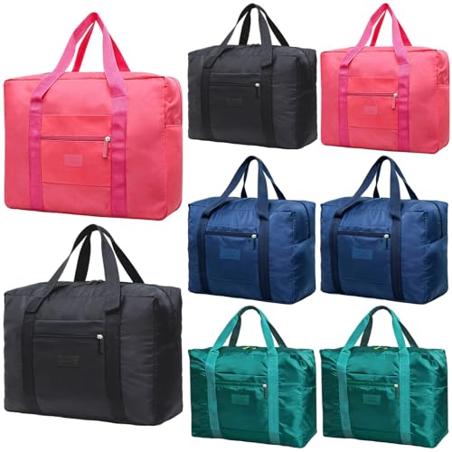 Travel Duffel Bag 8 PCS Foldable Travel Bag Carry on Luggage Bag Waterproof Tote Sports Gym Bag Lightweight Large Weekender Overnight Bag for Women and Men (8 PCS) - color: 8 PCS