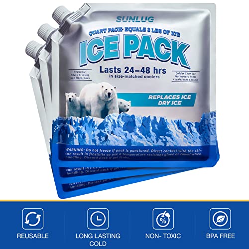 Cooler Ice Packs Reusable Ice Packs for Coolers Long Lasting Freezer Packs for Cooler Bag, Lunch Bags, Cooler Backpacks - color: 3 Pack - All Purpose Ice Packs