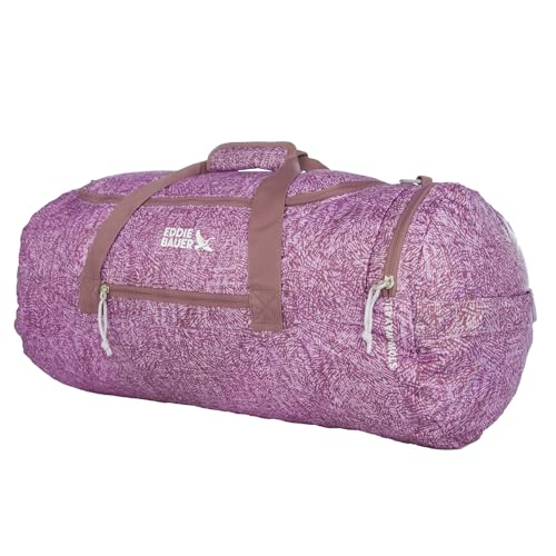 Eddie Bauer Stowaway Packable Duffel Bag | Travel | Foldable | Lightweight | Durable | Ripstop Polyester - color: Lilac