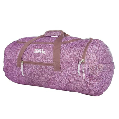 Eddie Bauer Stowaway Packable Duffel Bag | Travel | Foldable | Lightweight | Durable | Ripstop Polyester - color: Lilac