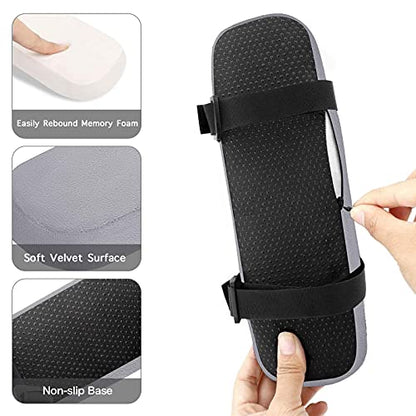 MOSISO Chair Armrest Pads (2 Pack), Memory Foam Home/Office Chair Arm Rest Covers Comfy Computer Gaming Elbow Cushion Removable Washable Elbow Support Forearm Pressure Relief, Gray - color: Gray