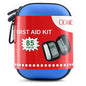 I GO 85 Pieces Hard Shell Mini Compact First Aid Kit, Small Personal Emergency Survival Kit for Travel Hiking Camping Backpacking Hunting Marine Car - color: Blue