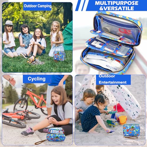 Portable Travel First Aid Kit for Kids and Adults, 143 Pieces All-Purpose Emergency First Aid Kit for Home, Car, Diaper Bag, Survival, Camping, Hiking, and More - color: Multicolored
