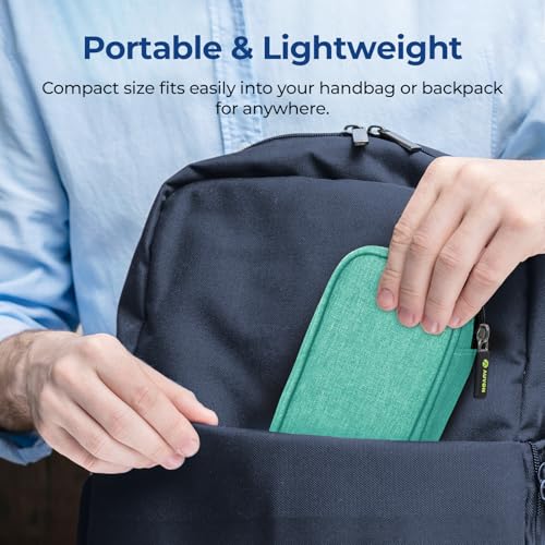 AUVON Insulin Cooler Travel Case with 2 x 90g TSA Approved Ice Packs, Diabetic Medication Insulated Cooling Bag for Insulin Pens and Diabetic Supplies Storage, Compact for Daily Life and Trips - color: Green