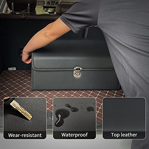 Trunk Organizer for Car,Trunk Organizer for SUV & Sedan,With Lid,Multi-Functional,Foldable Cargo Stotage Box - Black - Small - color: Black, size: Small