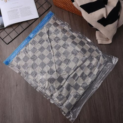 HEMOTON 9 Pcs Roll up Vacuum Compression Bags Space Saver Storage Bags for Clothing Travel Manual Seal Set with 3 Small (35x50cm) 3 Medium (40x50cm) 3 Large (40x60cm)