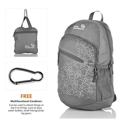 Outlander Packable Handy Lightweight Travel Hiking Backpack Daypack, Grey - color: Grey, size: 20L