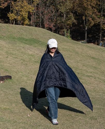 iClimb 3M Thinsulate Insulation Warm Camping Blanket Ultralight Compact - color: Black, size: 72.8” × 55”, 1 lb