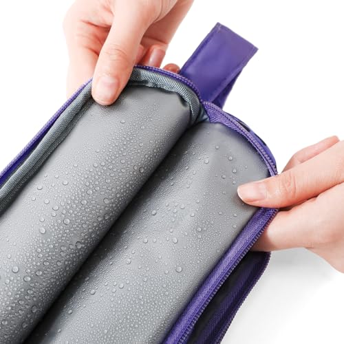 Kids Toiletry Bag for Girls, Travel Toiletry Bag for Little Young Girls Cosmetic Bag Makeup Bag Waterproof Hanging Wash Bag Toddler Toiletries, Mermaid Purple - color: Mermaid-Purple