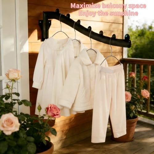 2pcs Swing Clothes Hanger Rack,Wall Mounted Clothes Rack,Heavy Duty Drying Rack,Clothes Hanger Organizer with Swing Arm Holder for Bathroom,Bedroom,Laundry Room,Swimming Pool