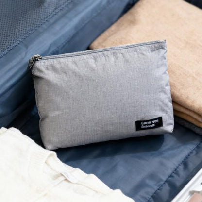 Waterproof Travel Storage Pouch – Ultra-Light, Multi-Functional Organizer for Cosmetics and Miscellaneous Items (Grey) - color: Grey