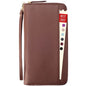 Travel Document Organizer - RFID Passport Wallet Case Family Holder Id Wristlet - color: Family Brown